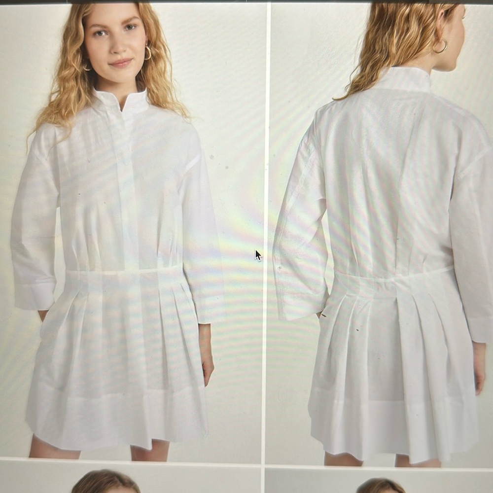 White collared mini dress